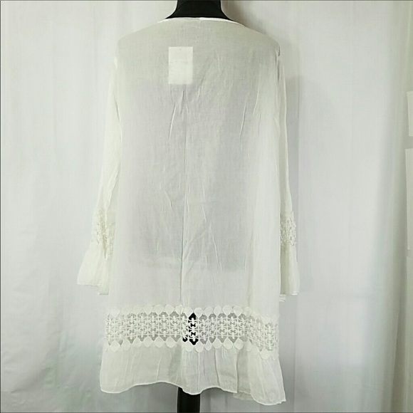 S.R FASHION Crocheted Tunic Top NWT Size XL - Picture 4 of 8